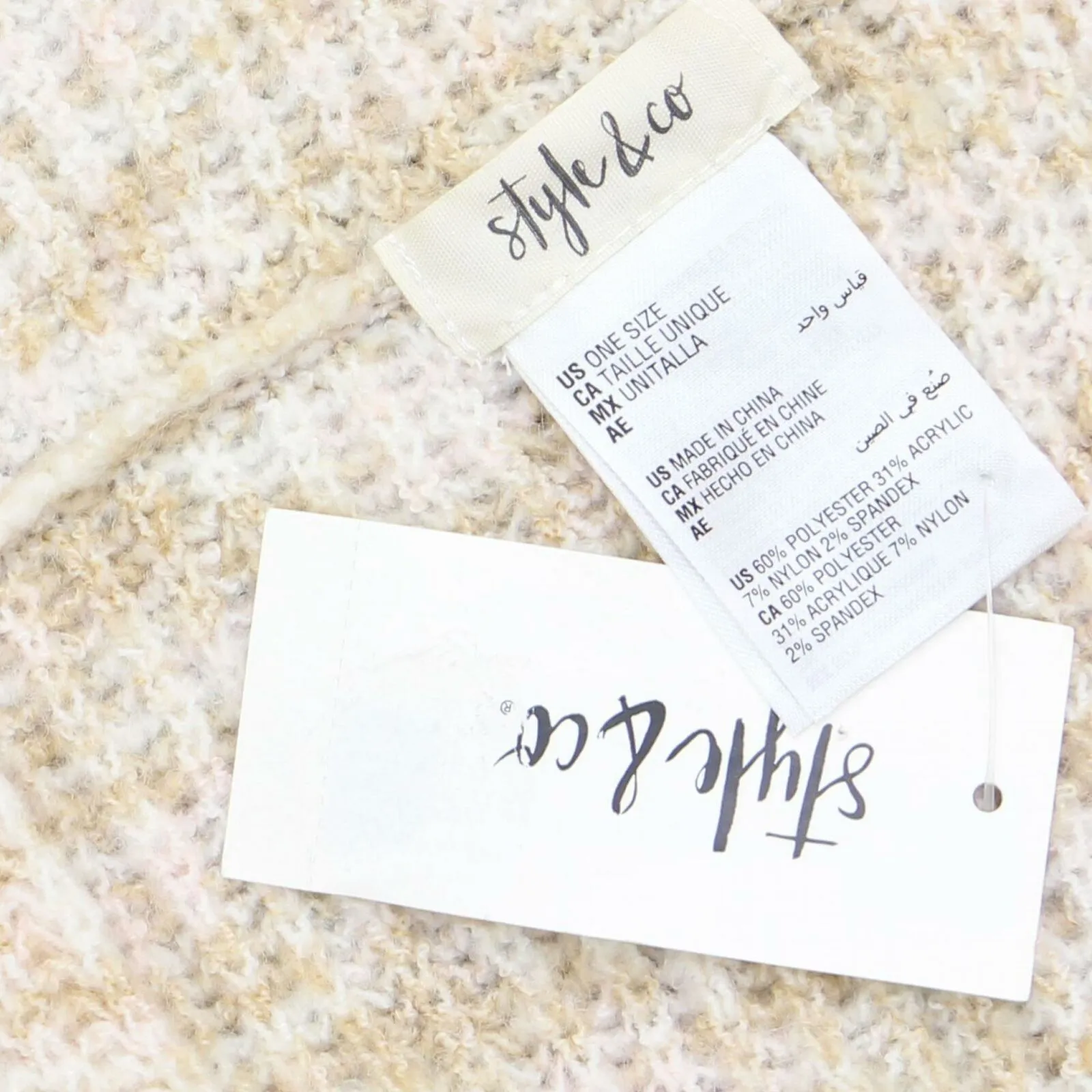 Style & Co. Women's Rib Marled Knit Loop Infinity Scarf