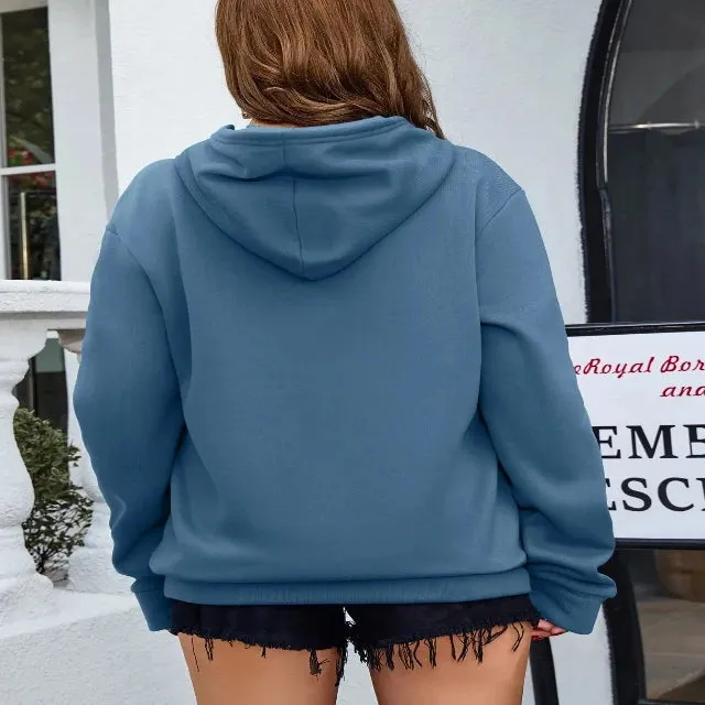 Stylish Creative Butterfly Print Hooded Sweatshirt