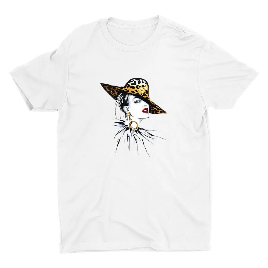 Stylish Woman Face Cotton Tee