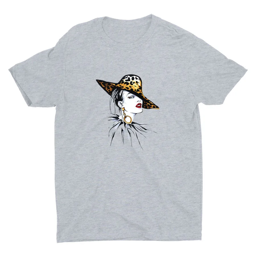 Stylish Woman Face Cotton Tee