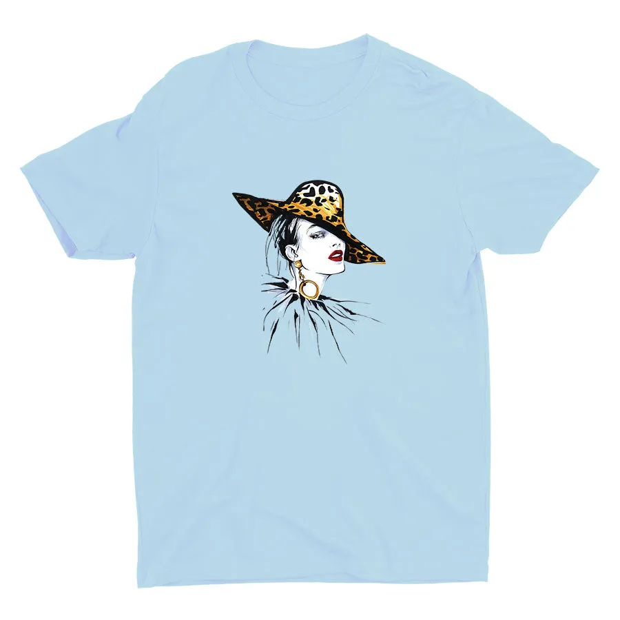 Stylish Woman Face Cotton Tee