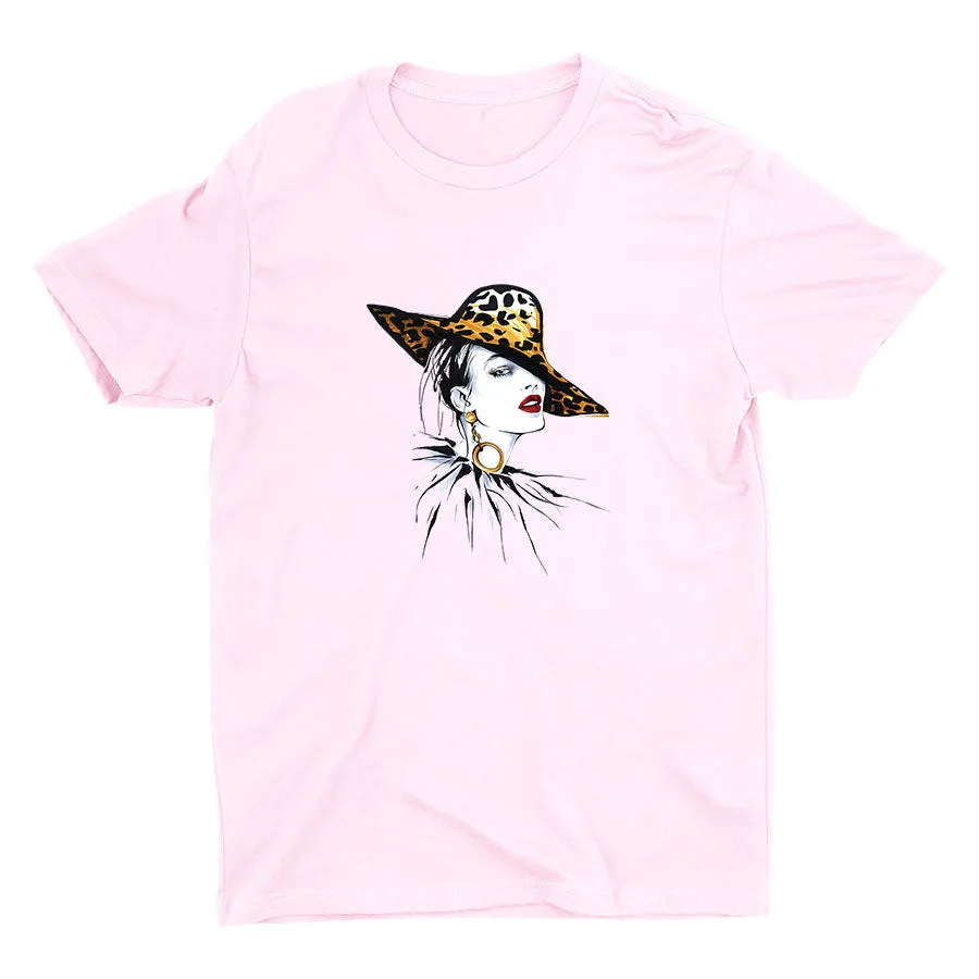 Stylish Woman Face Cotton Tee