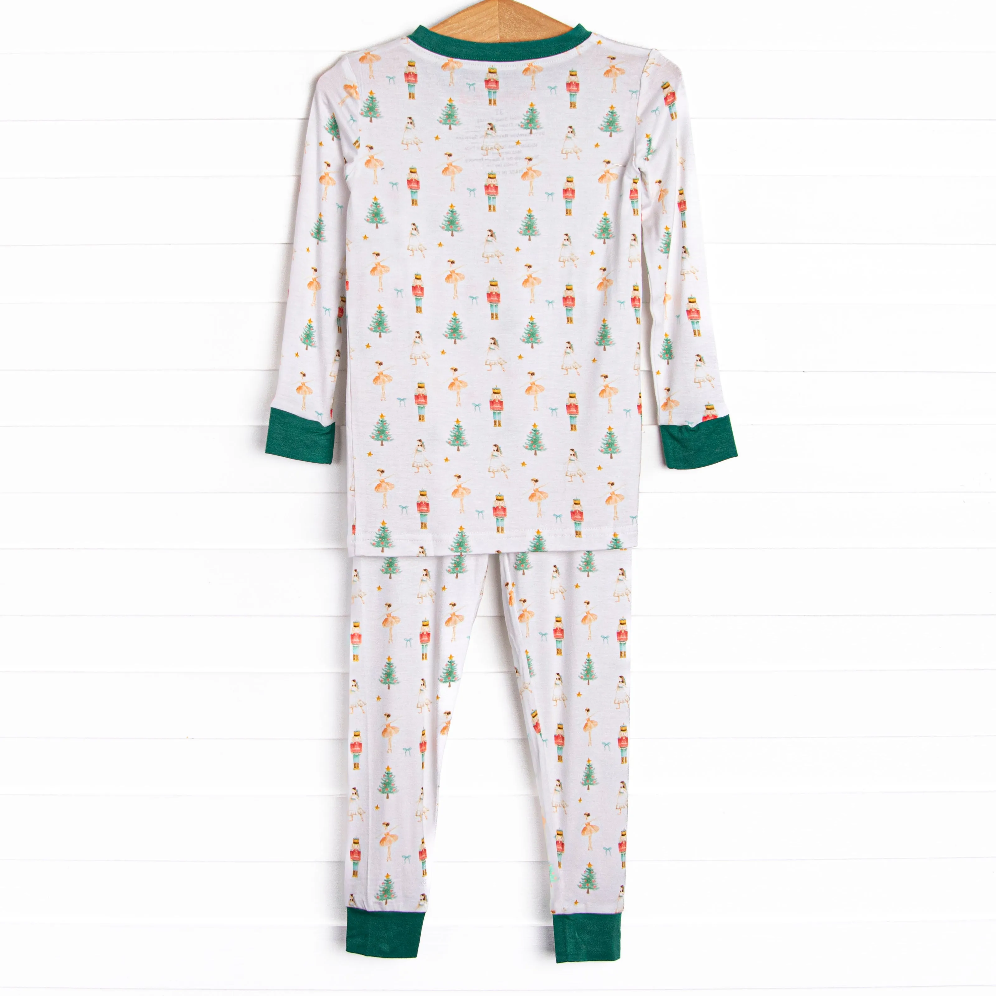 Sugar Plum Fairy Bamboo Pajama Set, Green