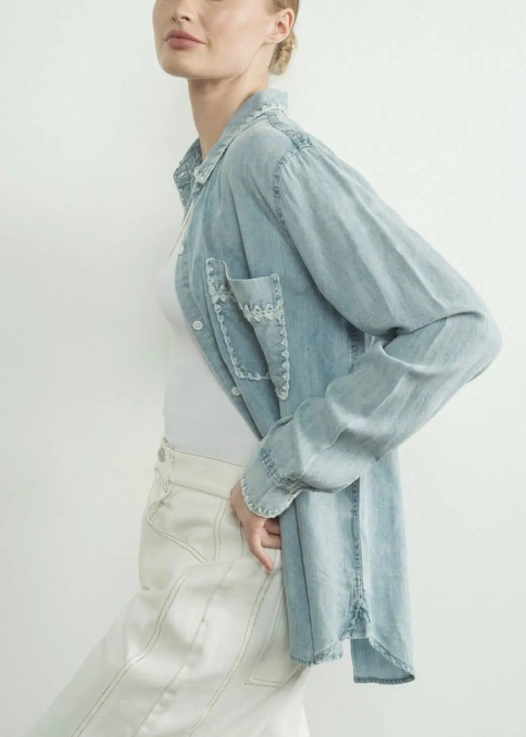 Sully Embroidered Denim Shirt
