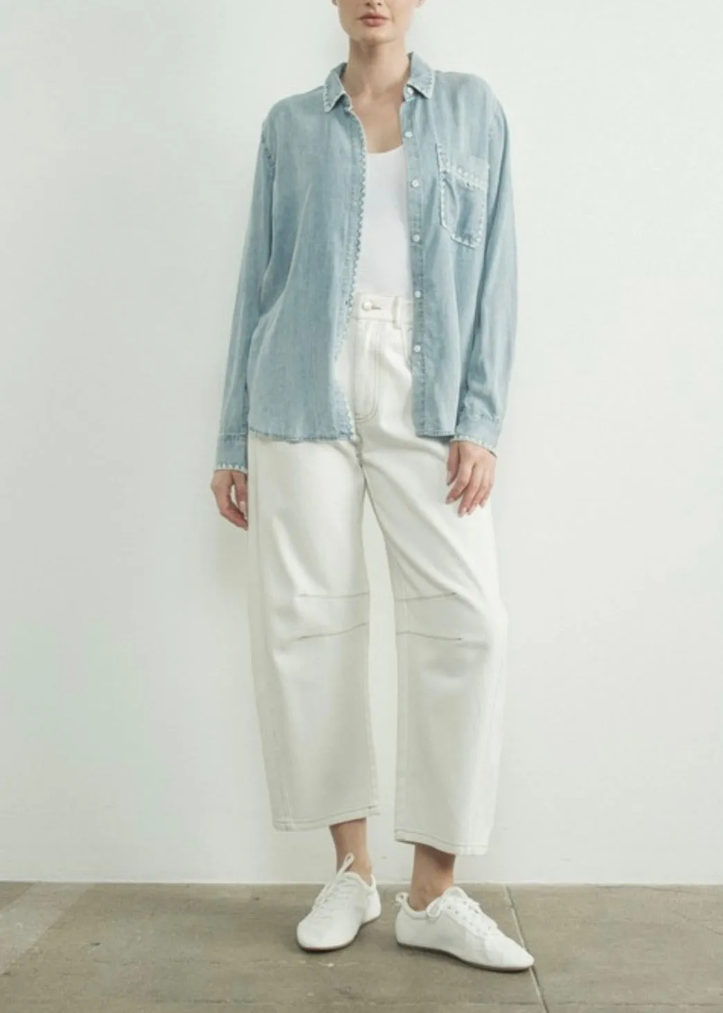 Sully Embroidered Denim Shirt