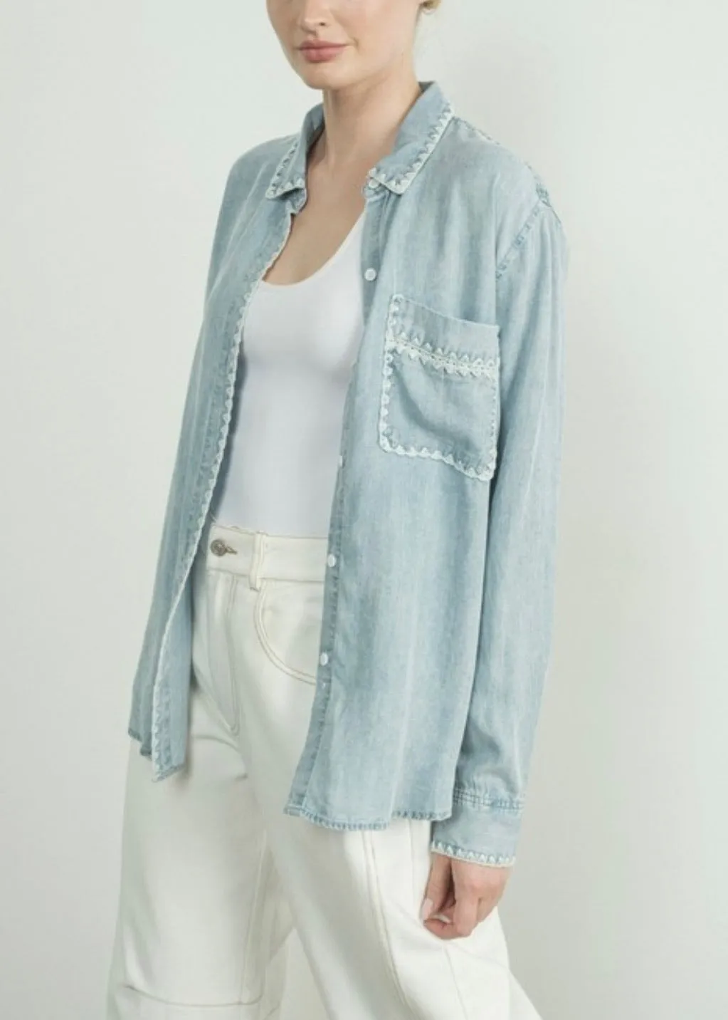 Sully Embroidered Denim Shirt