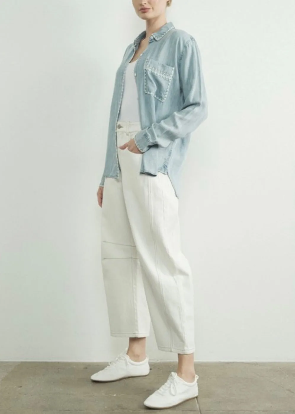 Sully Embroidered Denim Shirt