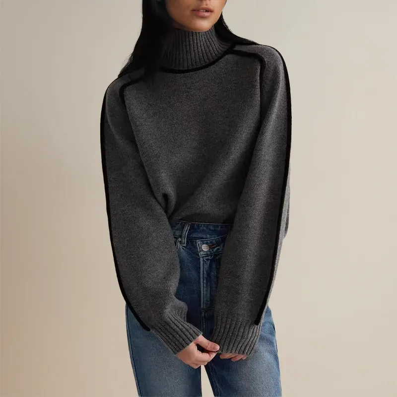 Sweater Belle™ | Women's Semi-High Neckline Sweater | Soft Knit, Cozy Fit & Stylish Design
