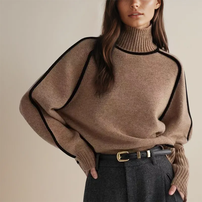 Sweater Belle™ | Women's Semi-High Neckline Sweater | Soft Knit, Cozy Fit & Stylish Design