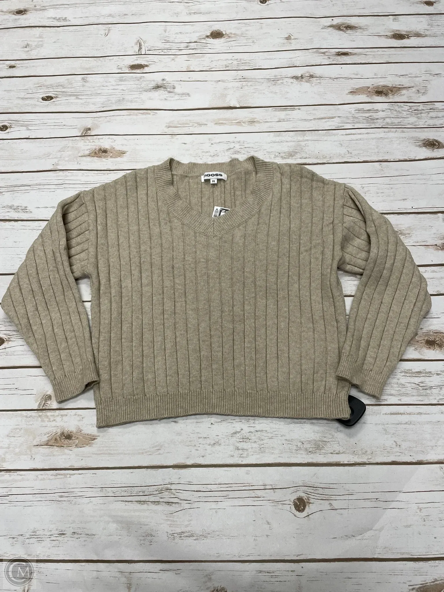 Sweater By Vigoss In Tan, Size: M