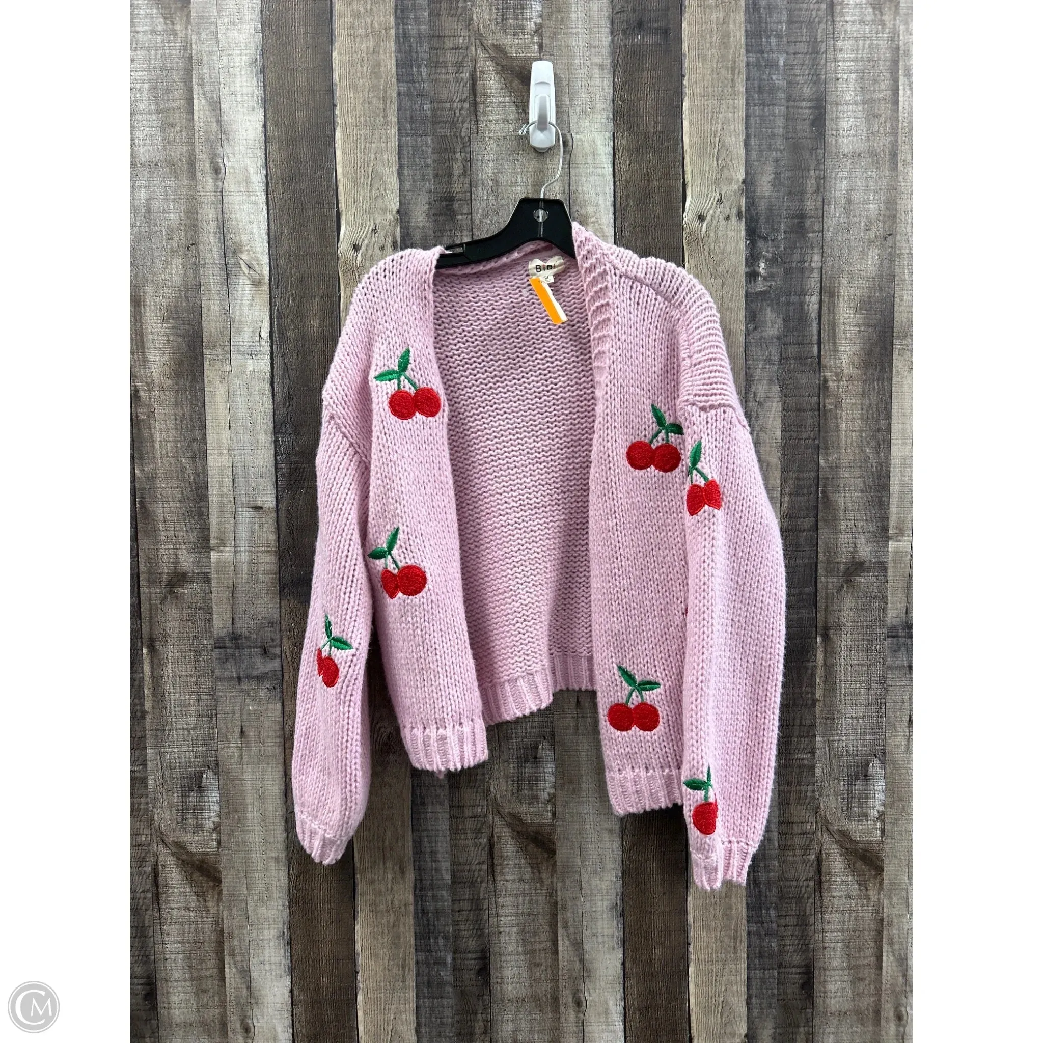 Sweater Cardigan By Bibi In Pink, Size: M