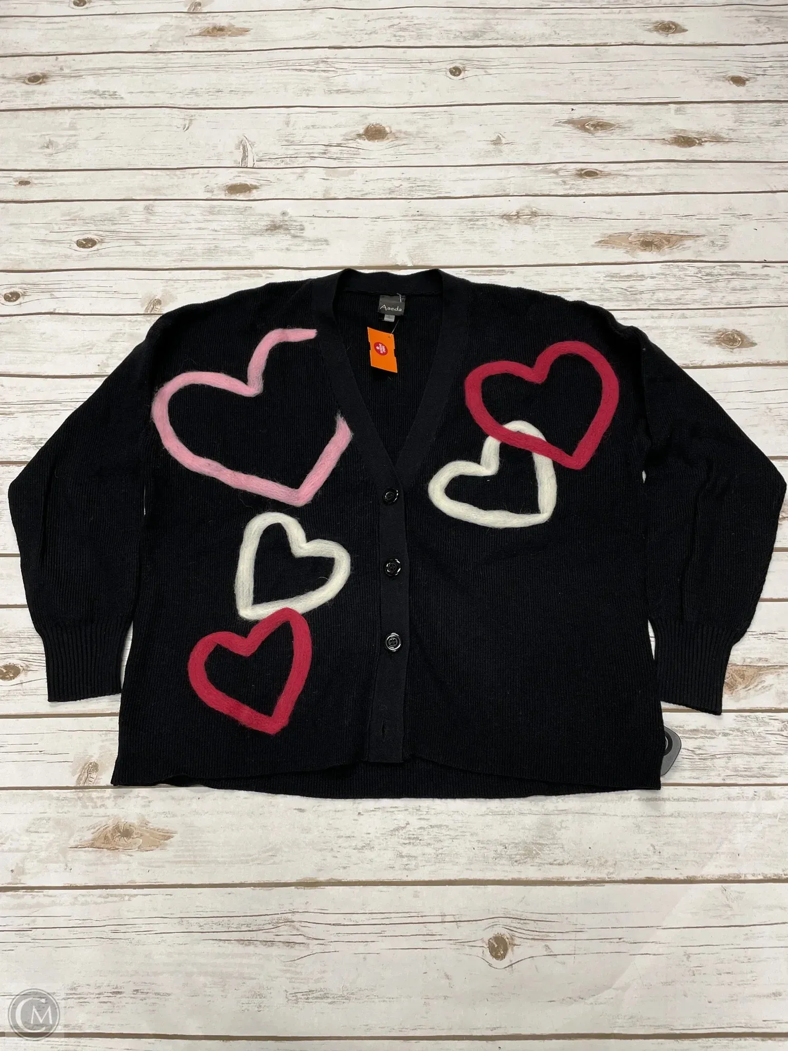 Sweater Cardigan By Cme In Black, Size: L