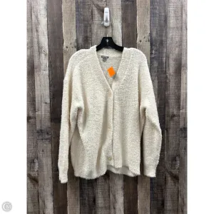 Sweater Cardigan By Falls Creek In Cream, Size: L