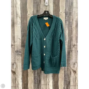 Sweater Cardigan By Listicle In Green, Size: S