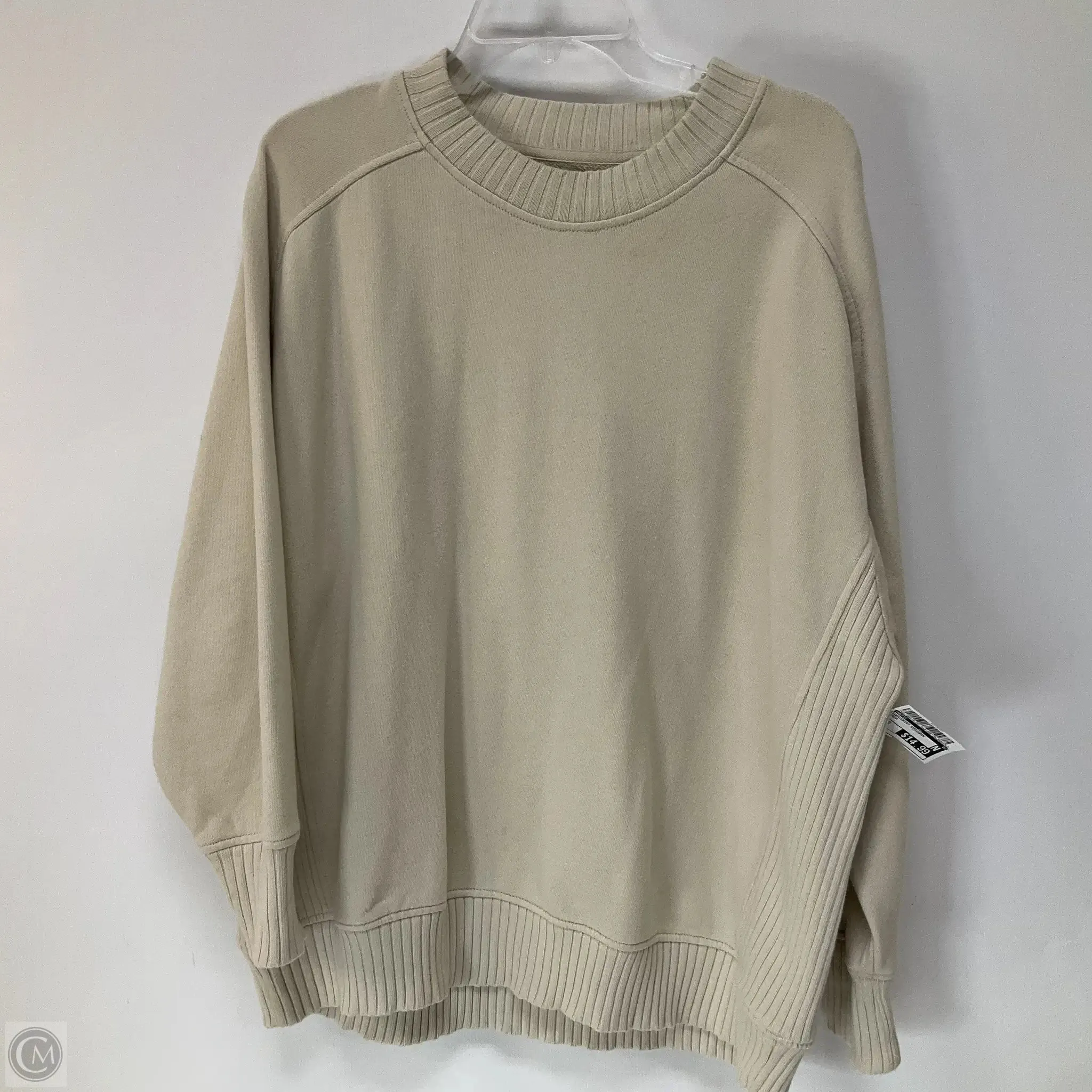 Sweatshirt Crewneck By Aerie In Cream, Size: S