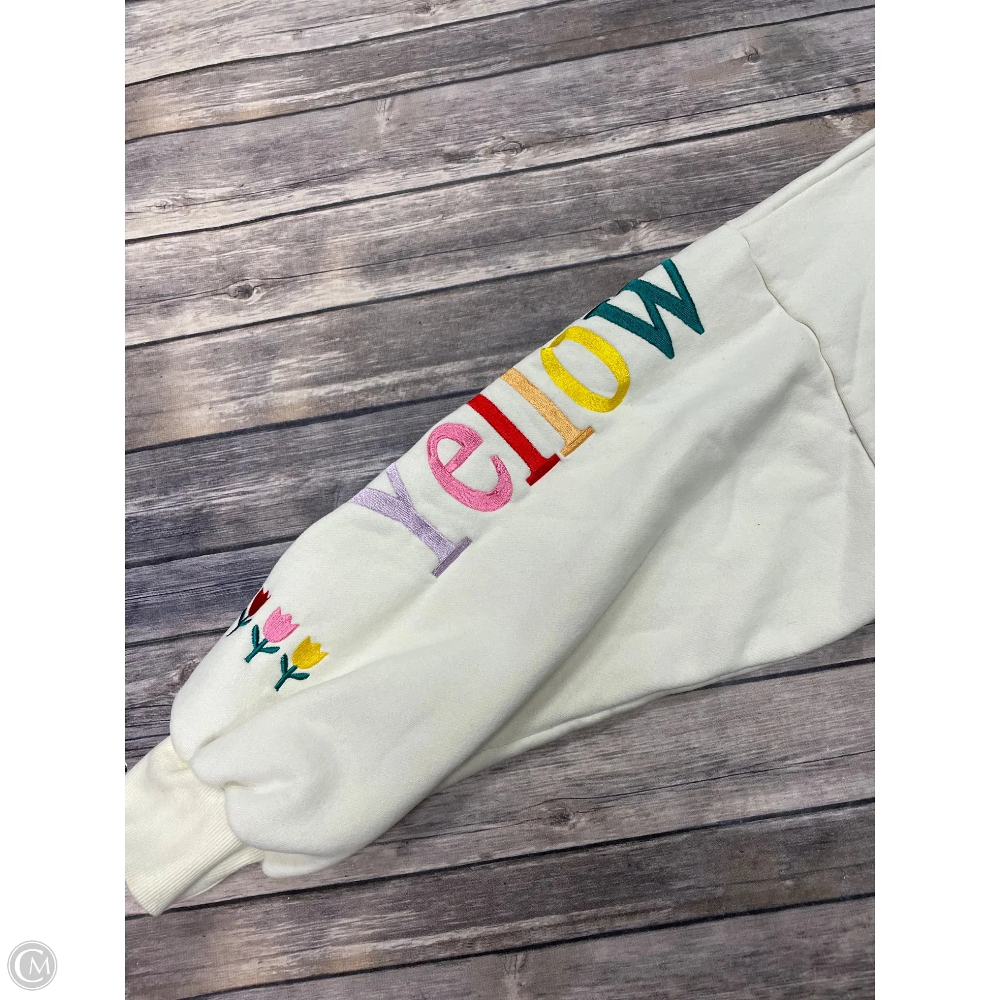 Sweatshirt Crewneck By Cme In Cream, Size: L