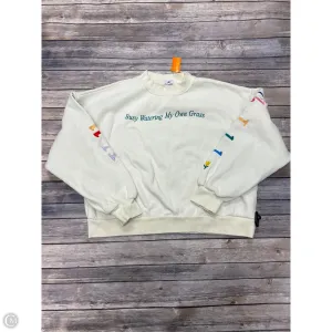 Sweatshirt Crewneck By Cme In Cream, Size: L
