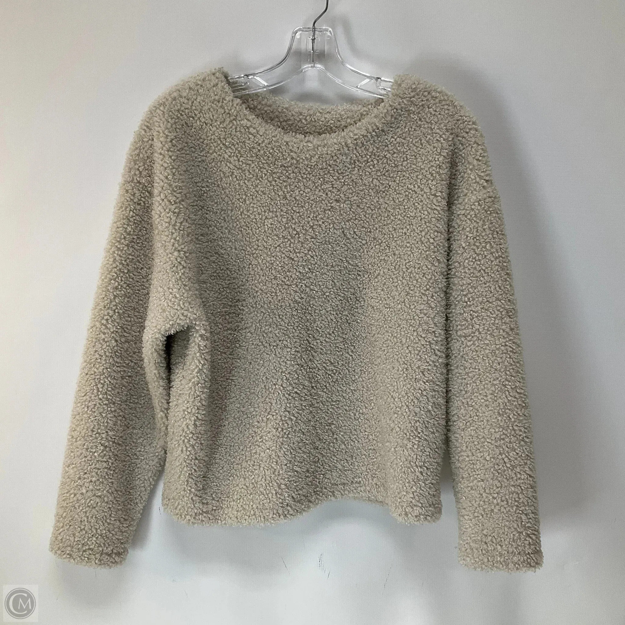 Sweatshirt Crewneck By Uniqlo In Cream, Size: S
