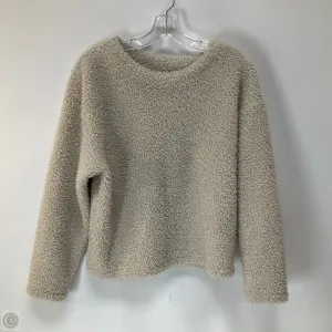 Sweatshirt Crewneck By Uniqlo In Cream, Size: S