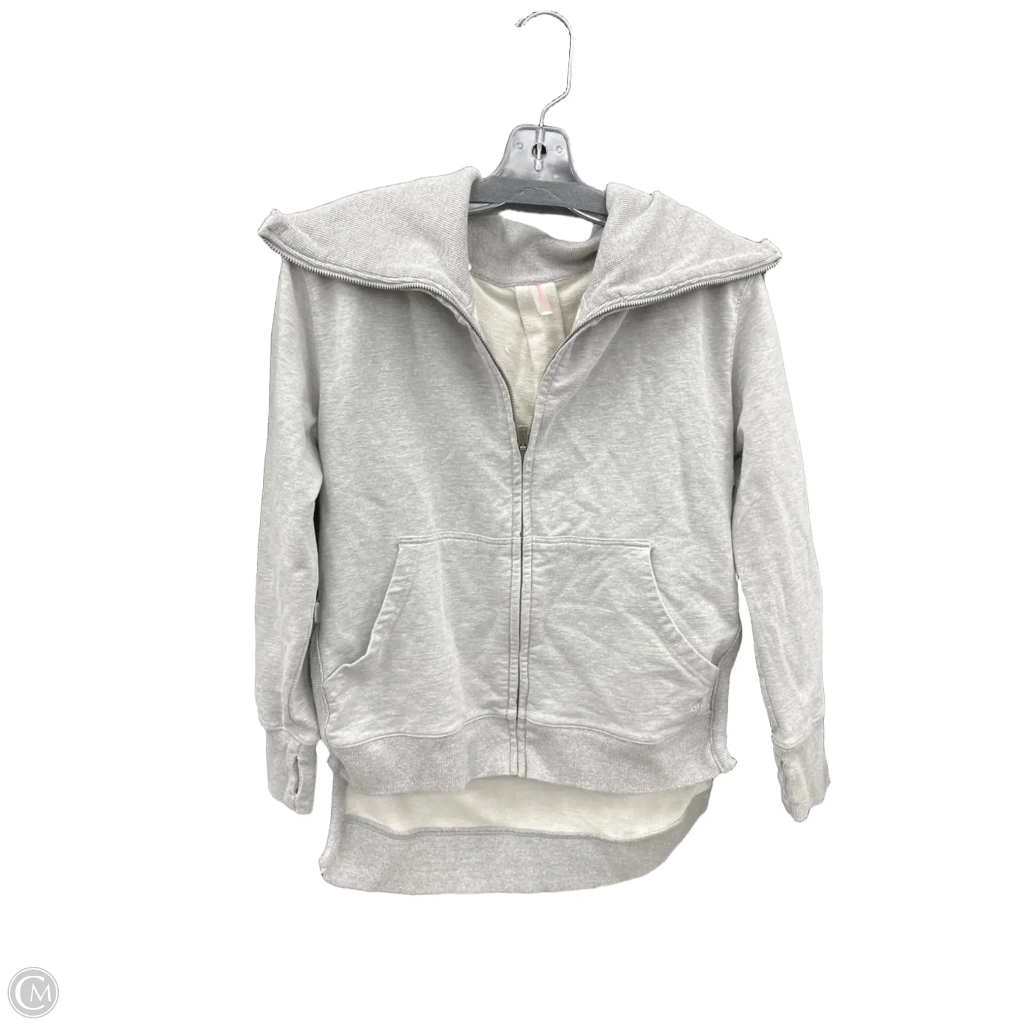 Sweatshirt Hoodie By Free People In Grey, Size: S