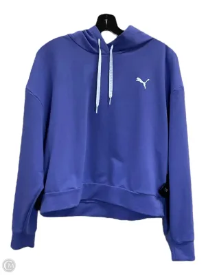 Sweatshirt Hoodie By Puma In Purple, Size: M