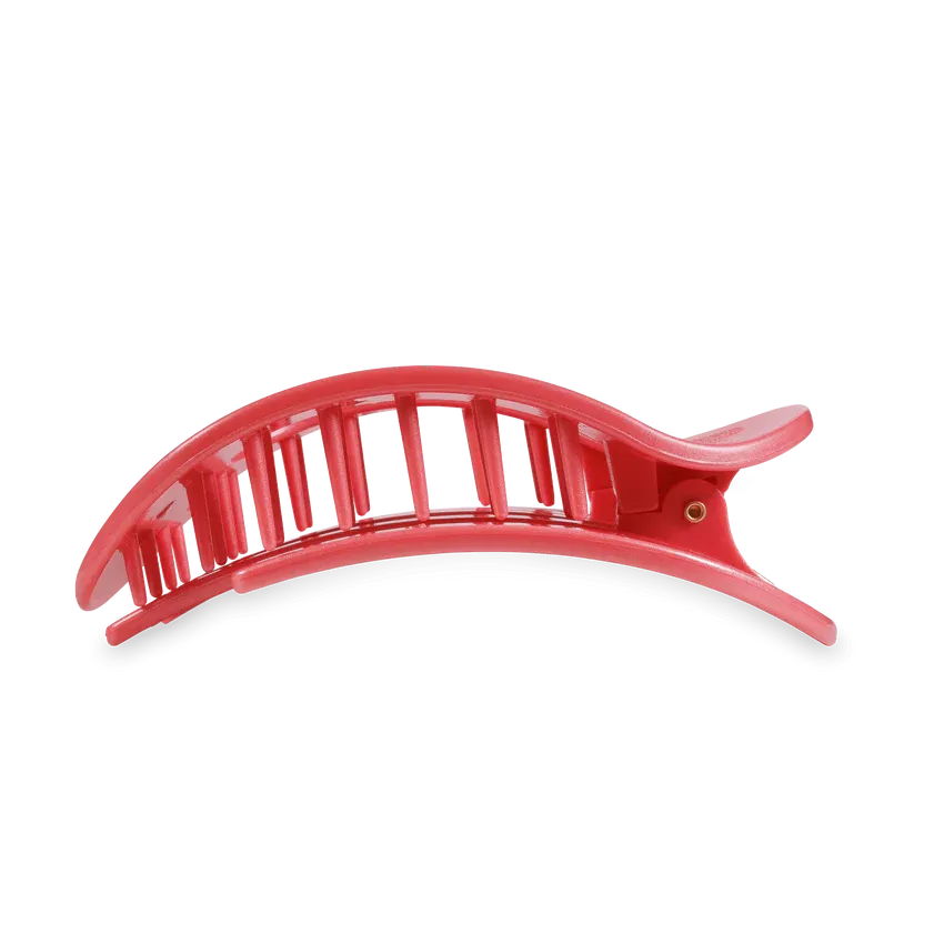 TELETIES | Large Flat Round Hair Clip {Calming Coral}
