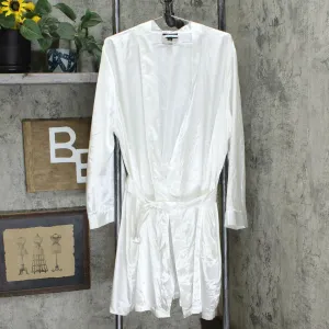 Thalia Sodi Women's Satin Short Wrap Robe Ivory 2XL/3XL