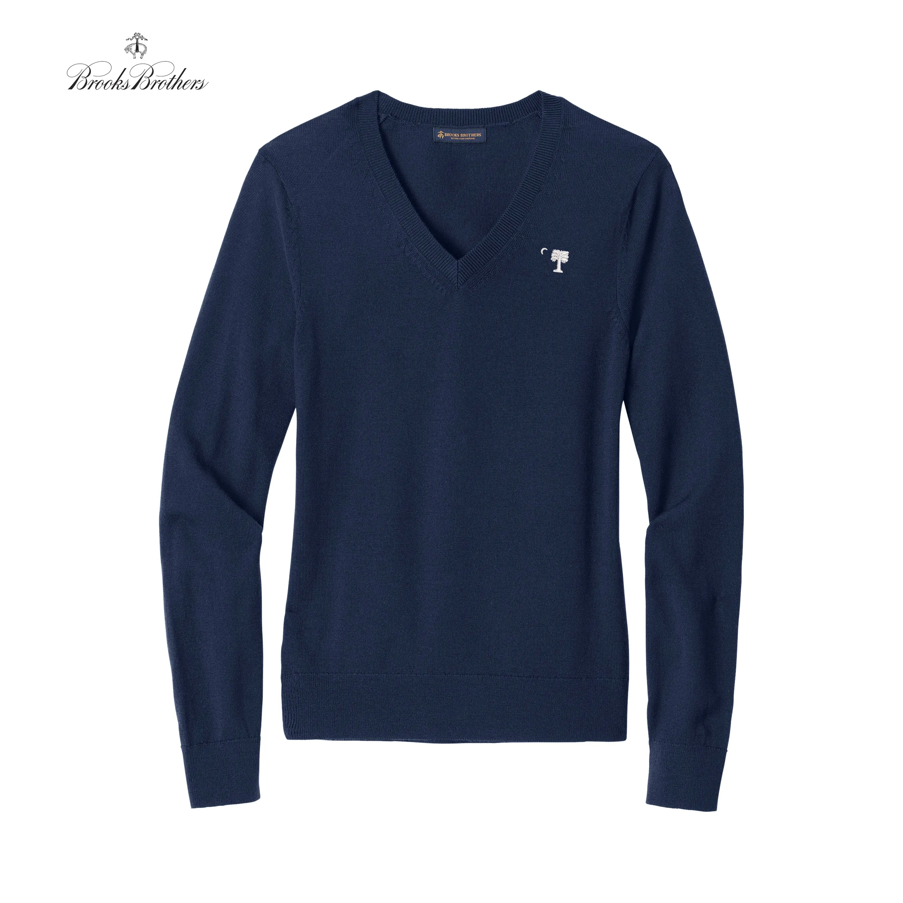 The Citadel, Big Red, Brooks Brothers ® Women’s Washable Merino V-Neck Sweater
