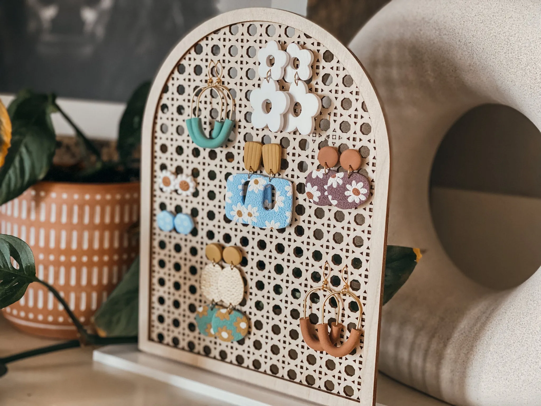 The Rattan Earring Stand