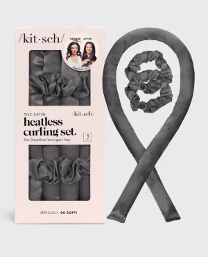The Satin Heatless Curling Set Carbon