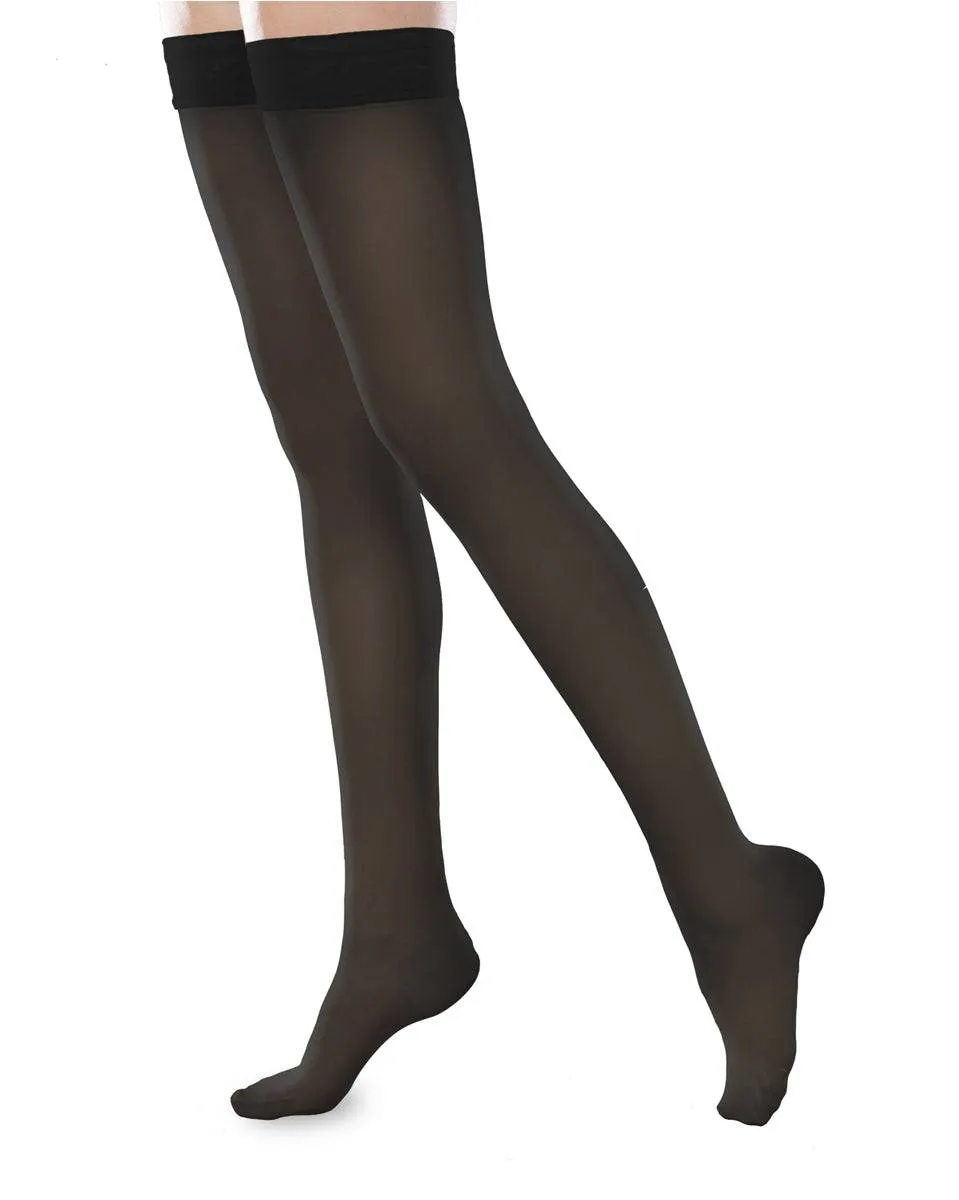 Therafirm Sheer Ease Women's Closed Toe Thigh High Stockings 30-40mmHg
