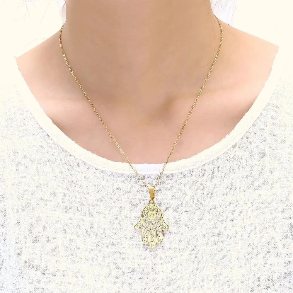 Titanium Steel Hip-Hop Diamond Necklace