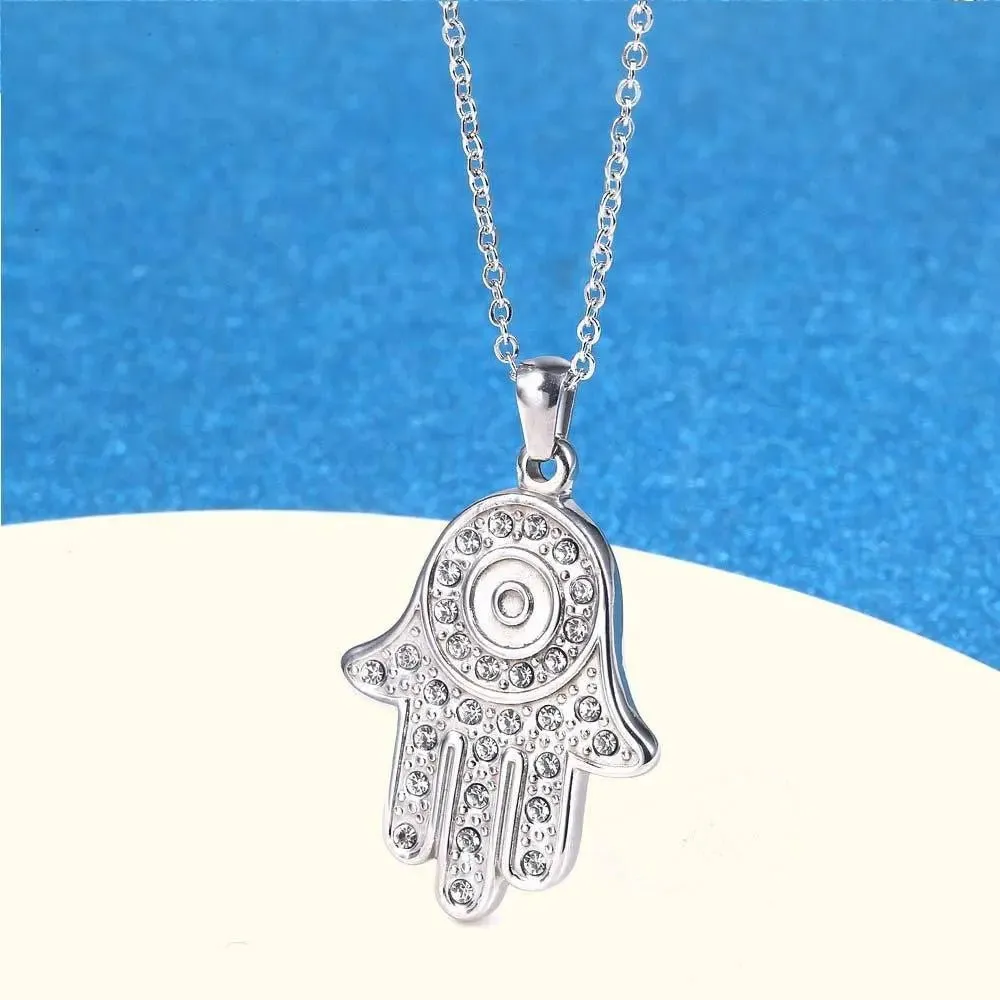 Titanium Steel Hip-Hop Diamond Necklace