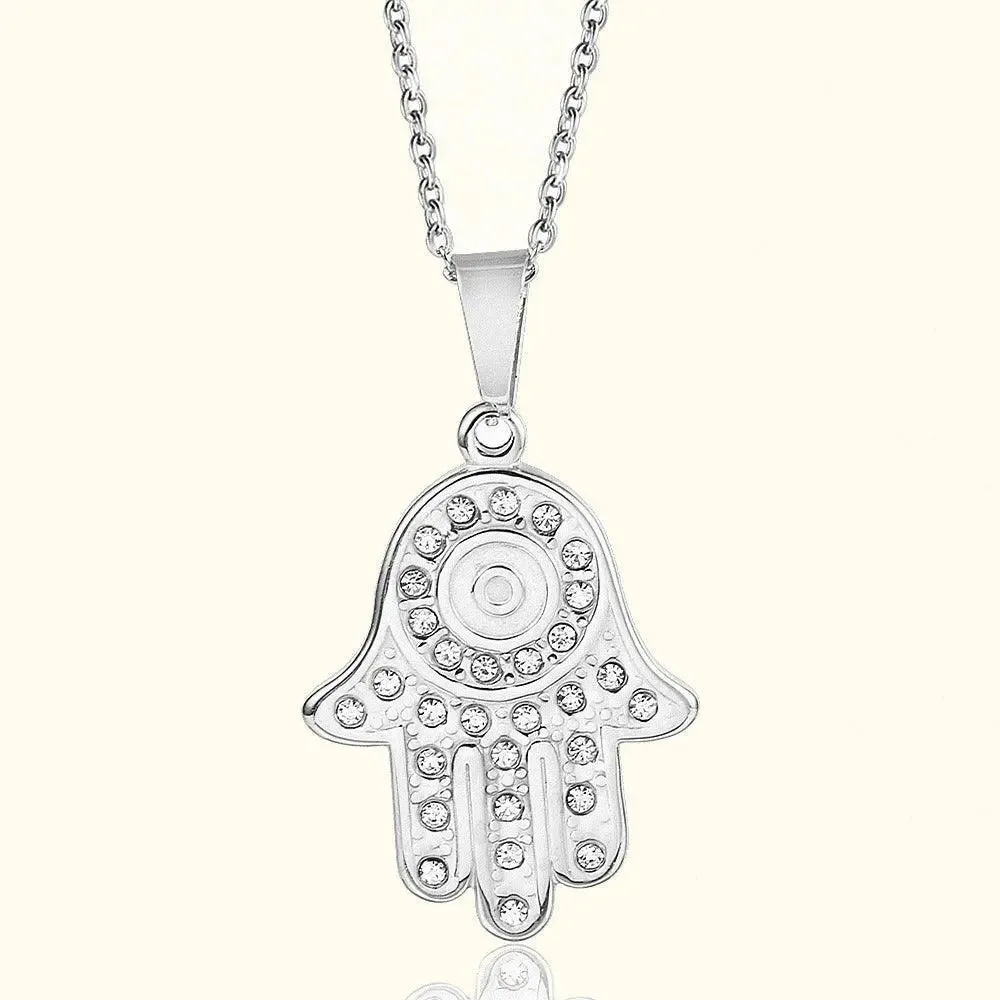 Titanium Steel Hip-Hop Diamond Necklace