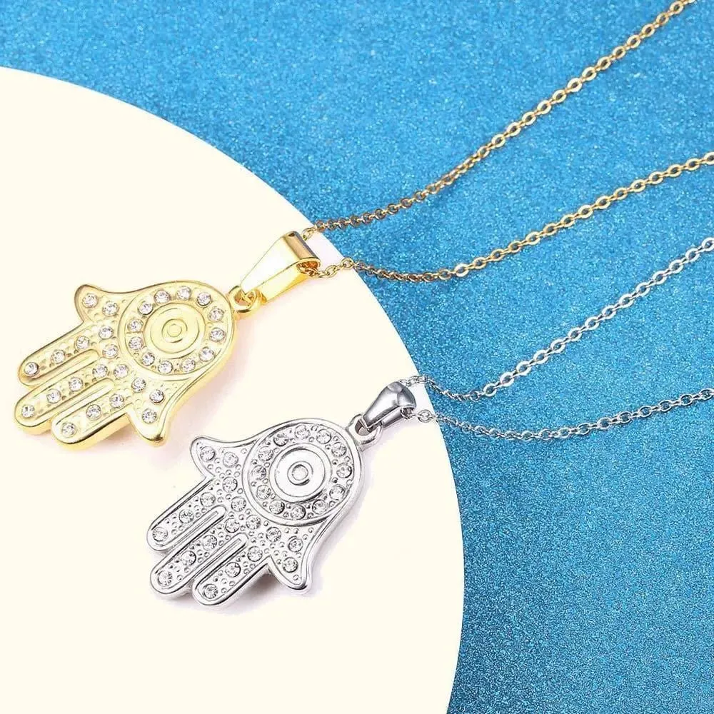 Titanium Steel Hip-Hop Diamond Necklace