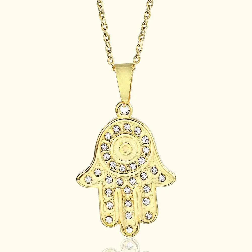 Titanium Steel Hip-Hop Diamond Necklace