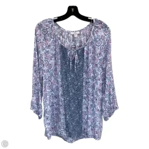 Top 3/4 Sleeve By Como Vintage In Multi-colored, Size: 1x
