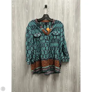 Top 3/4 Sleeve By New Directions In Multi-colored, Size: L