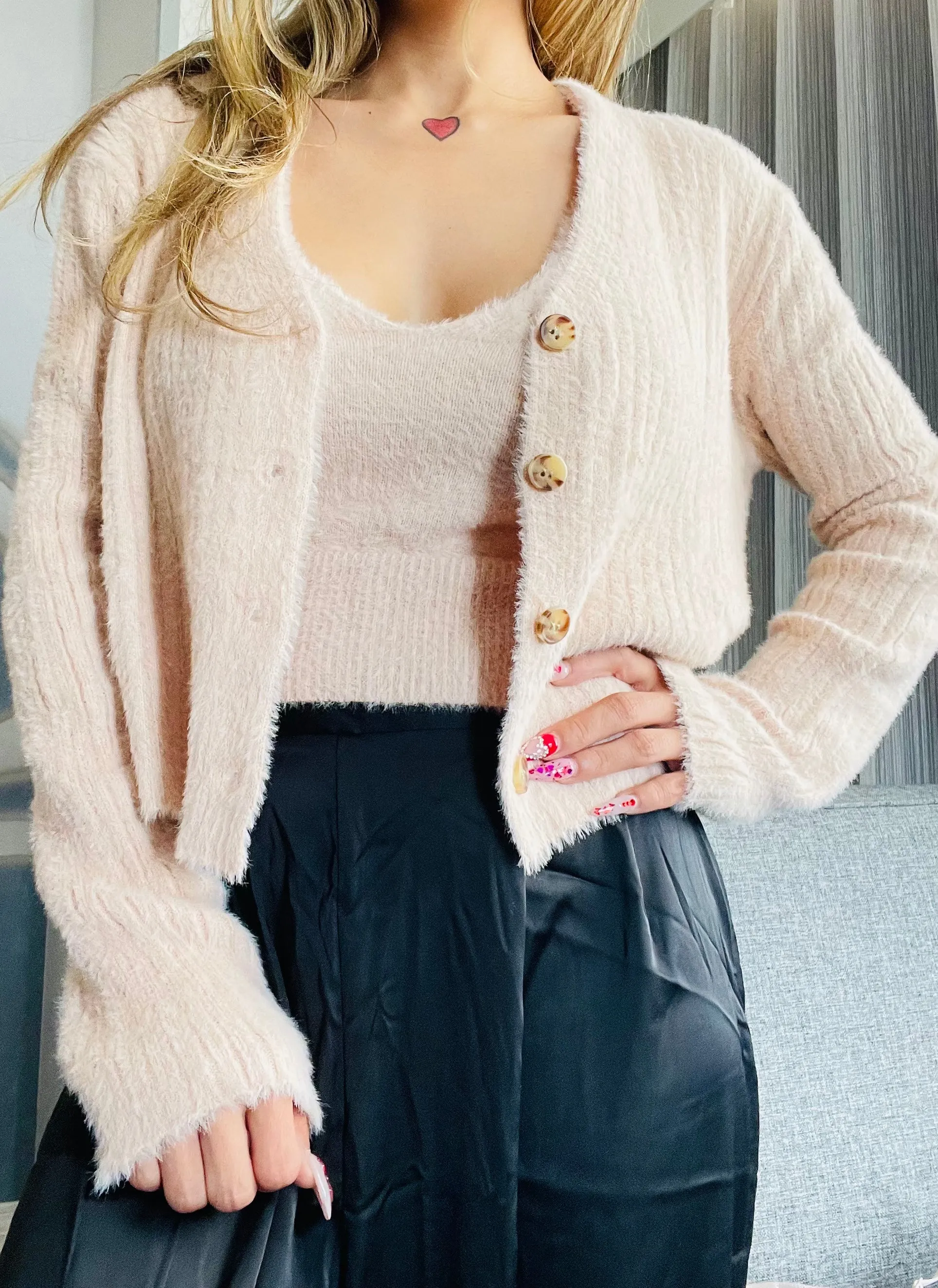 TOP AND SWEATER SET
