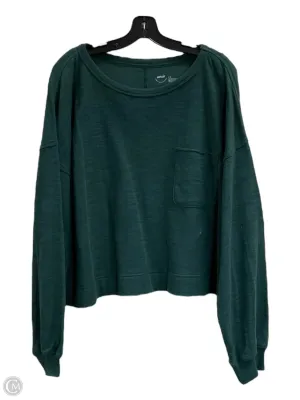 Top Long Sleeve By Aerie In Green, Size: L