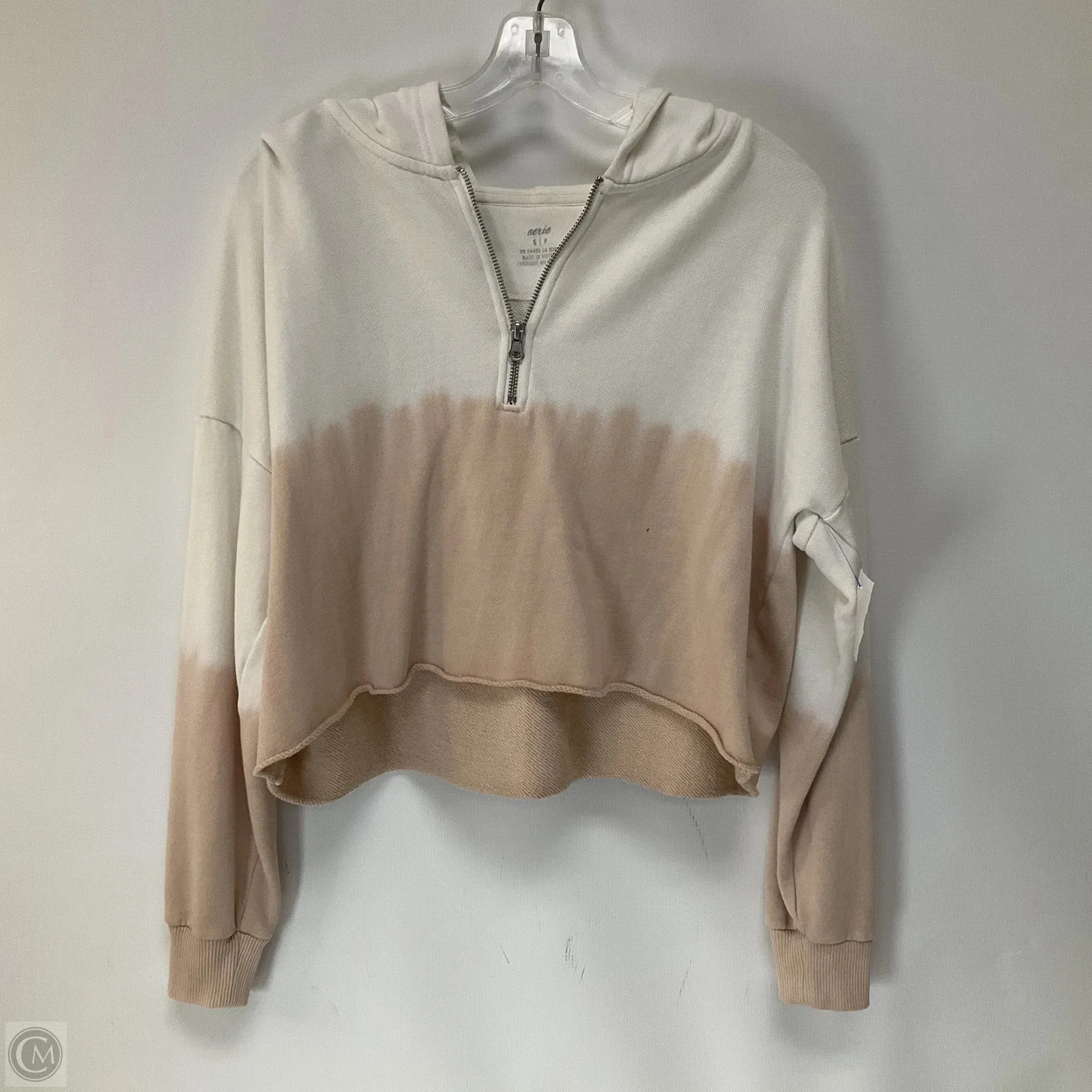 Top Long Sleeve By Aerie In Tie Dye Print, Size: S