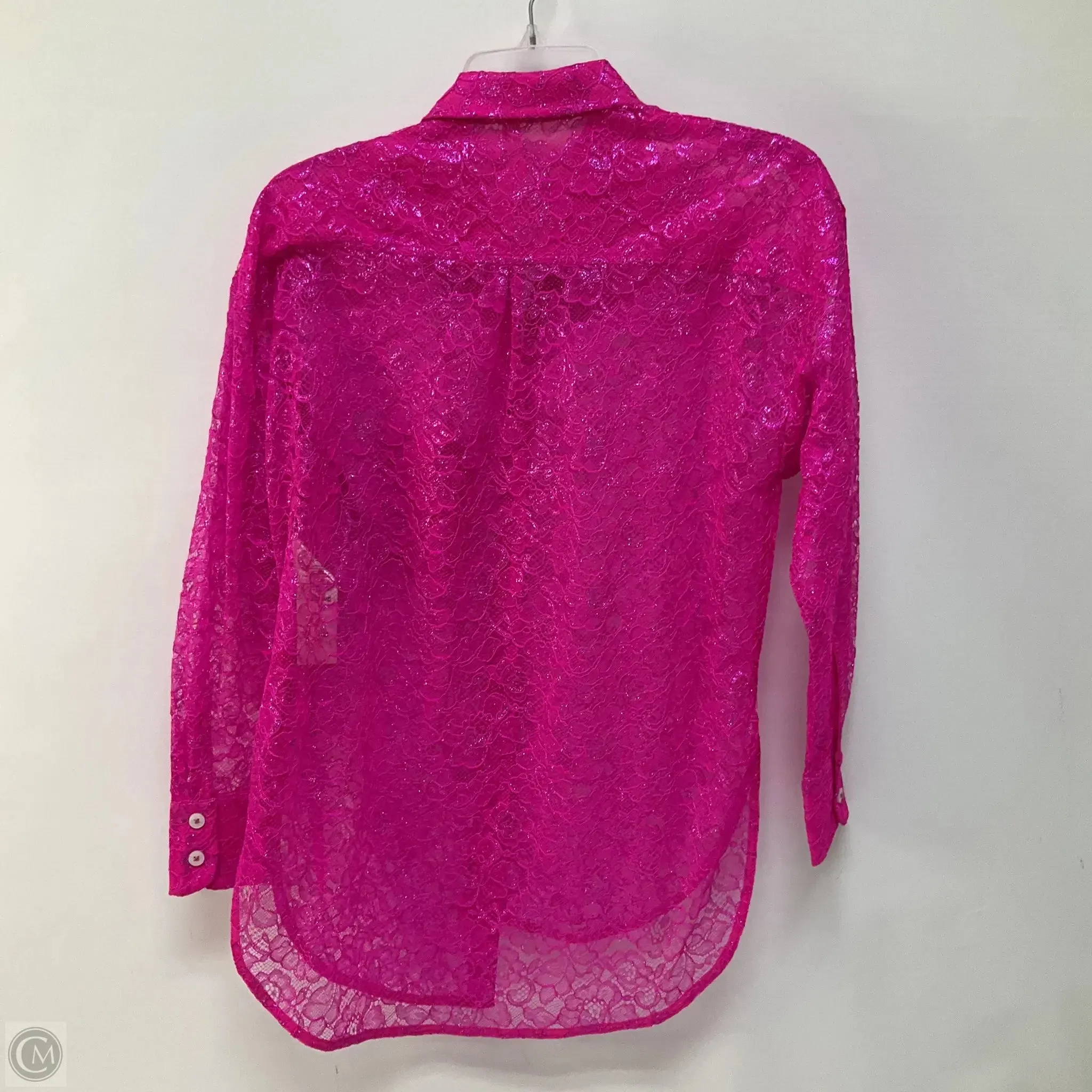 Top Long Sleeve By Anthropologie In Pink, Size: Xxs