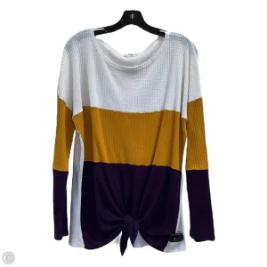 Top Long Sleeve By Bibi In Multi-colored, Size: L