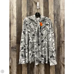 Top Long Sleeve By Calvin Klein In Grey, Size: L