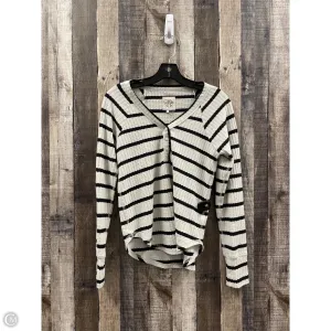 Top Long Sleeve By Chaser In Striped Pattern, Size: M