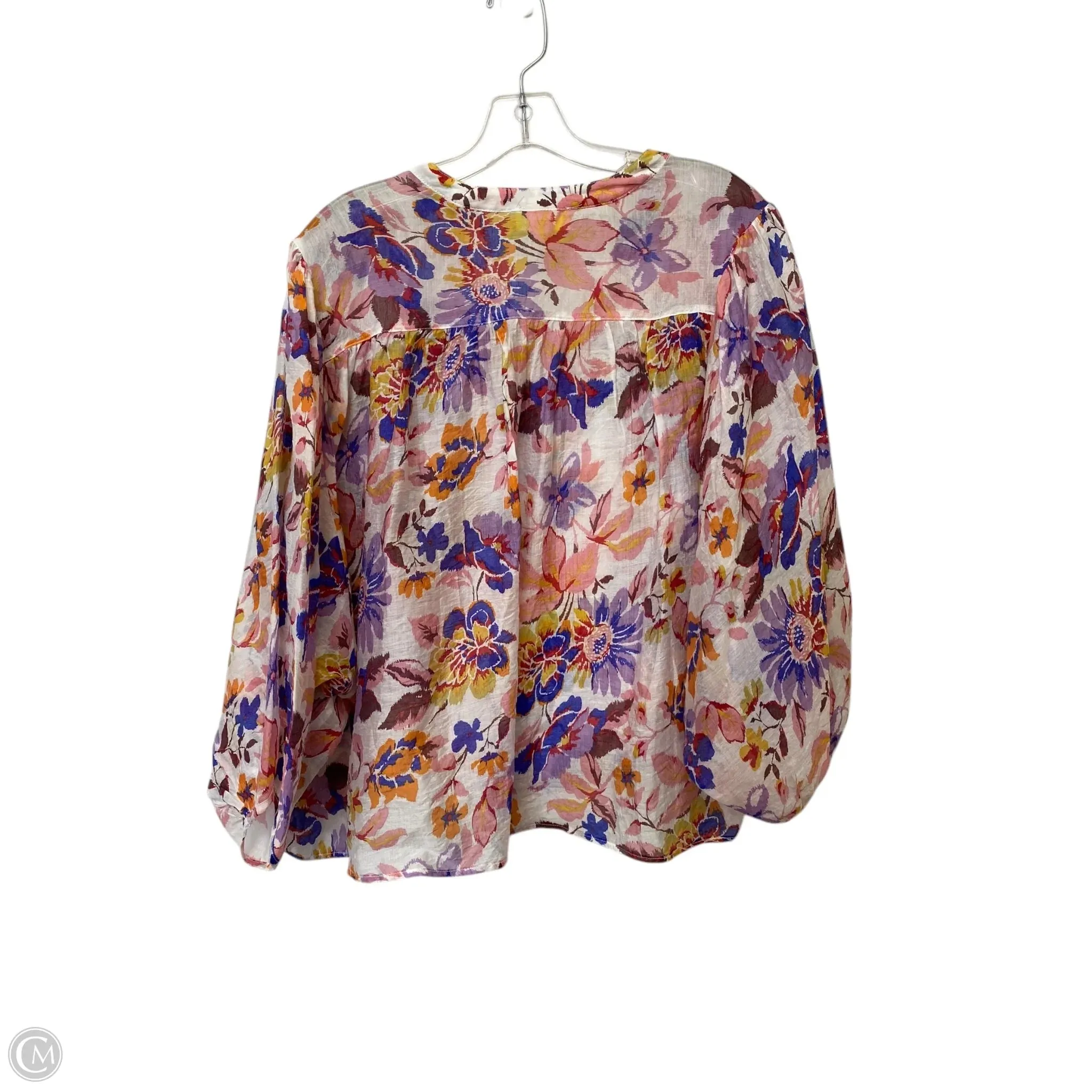 Top Long Sleeve By Clothes Mentor In Floral Print, Size: M