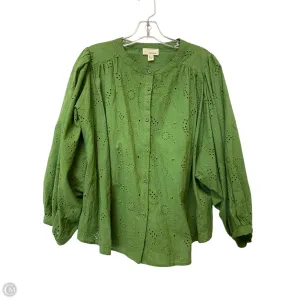 Top Long Sleeve By Clothes Mentor In Green, Size: Xl