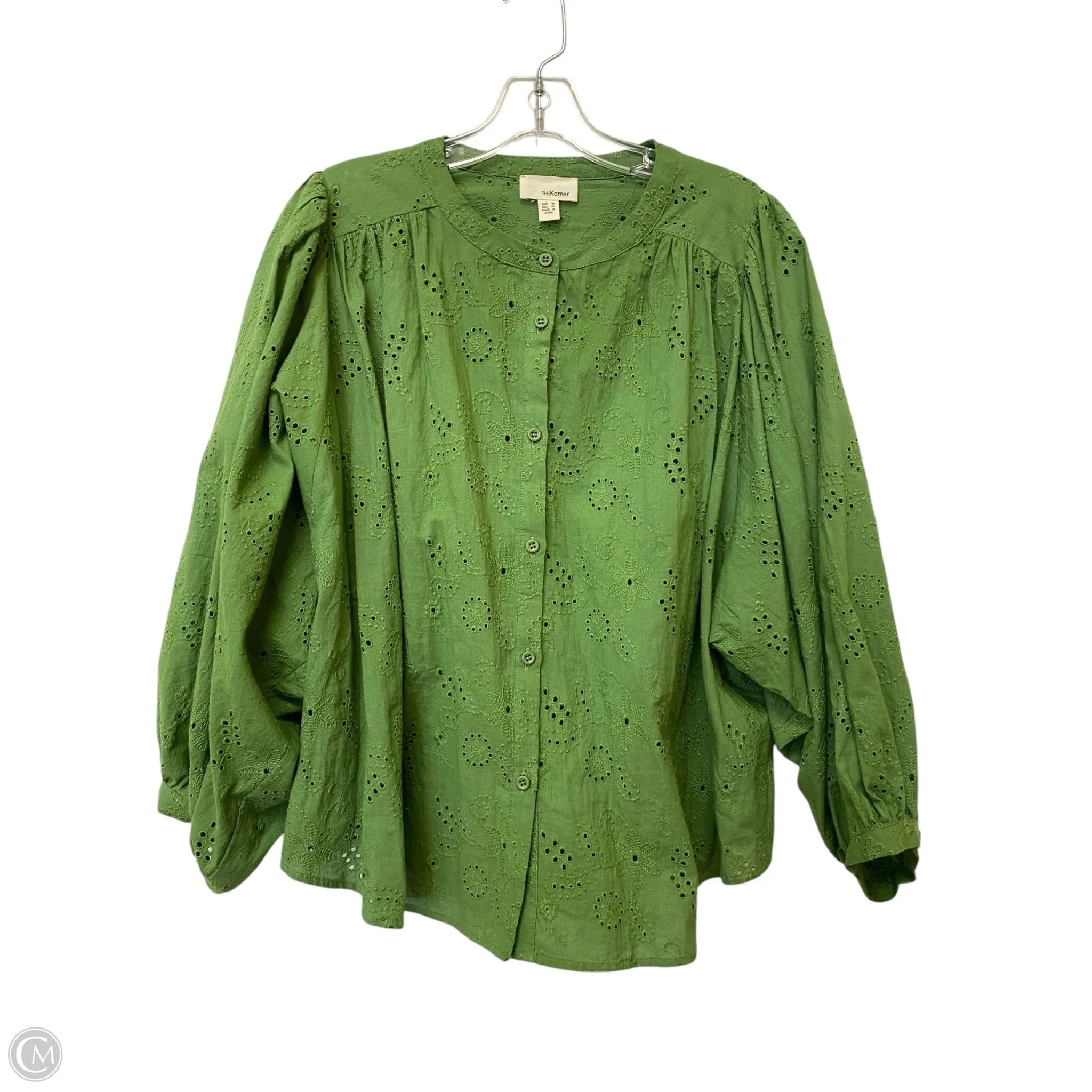 Top Long Sleeve By Clothes Mentor In Green, Size: Xl