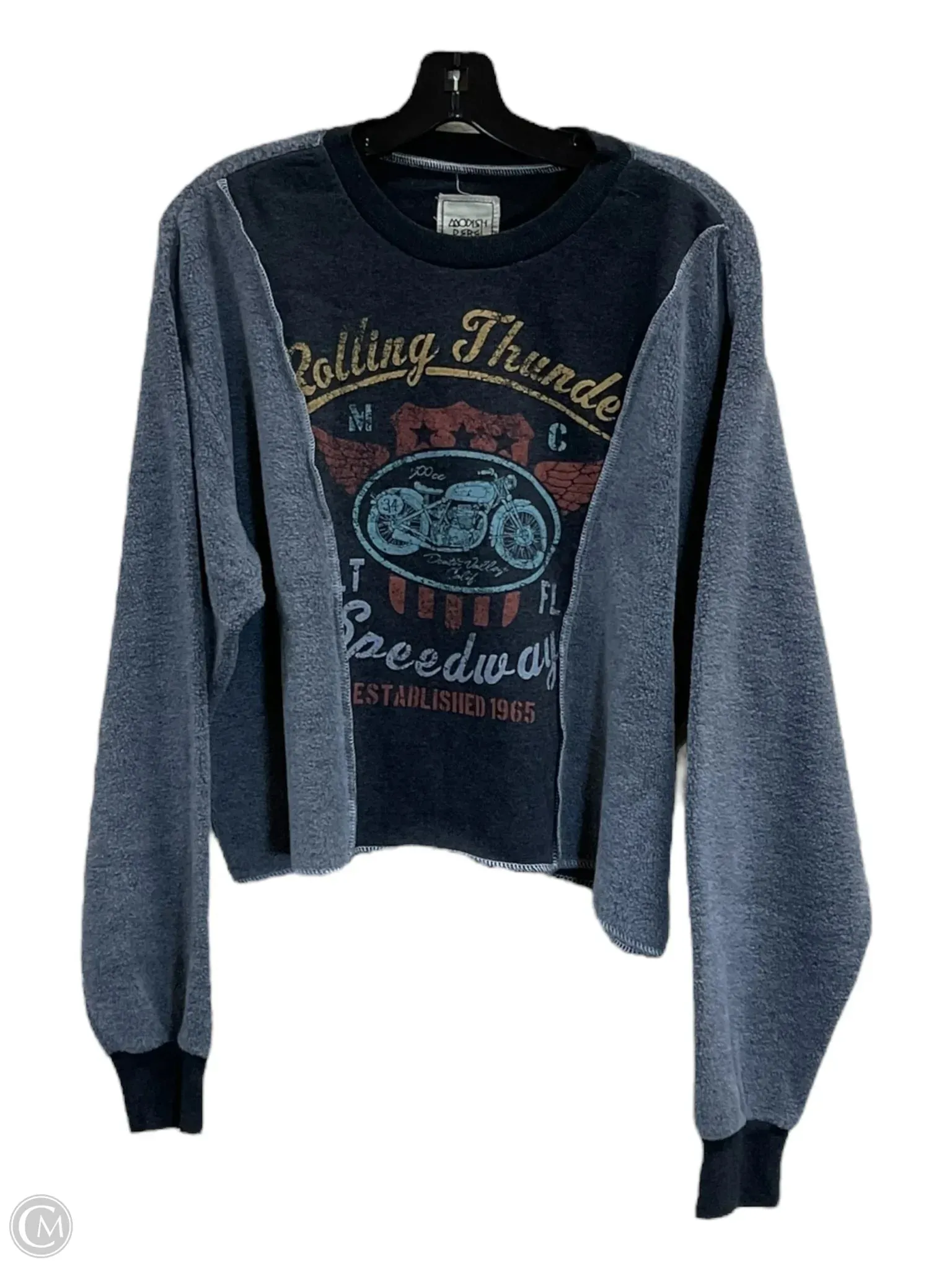 Top Long Sleeve By Clothes Mentor In Grey, Size: Xl
