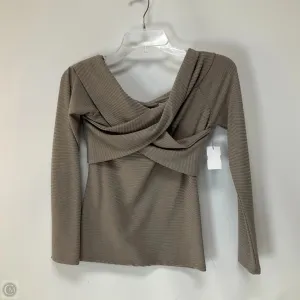 Top Long Sleeve By Cmc In Beige, Size: S